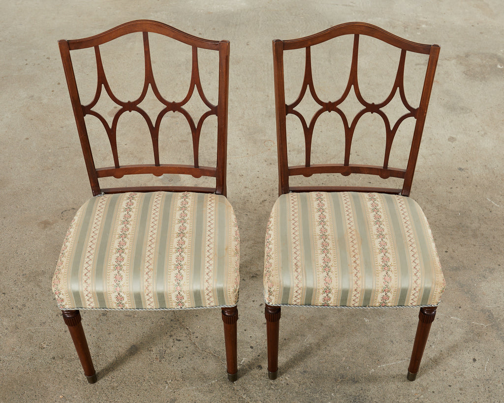 Set of Six Billy Haines Style Midcentury Dining Chairs