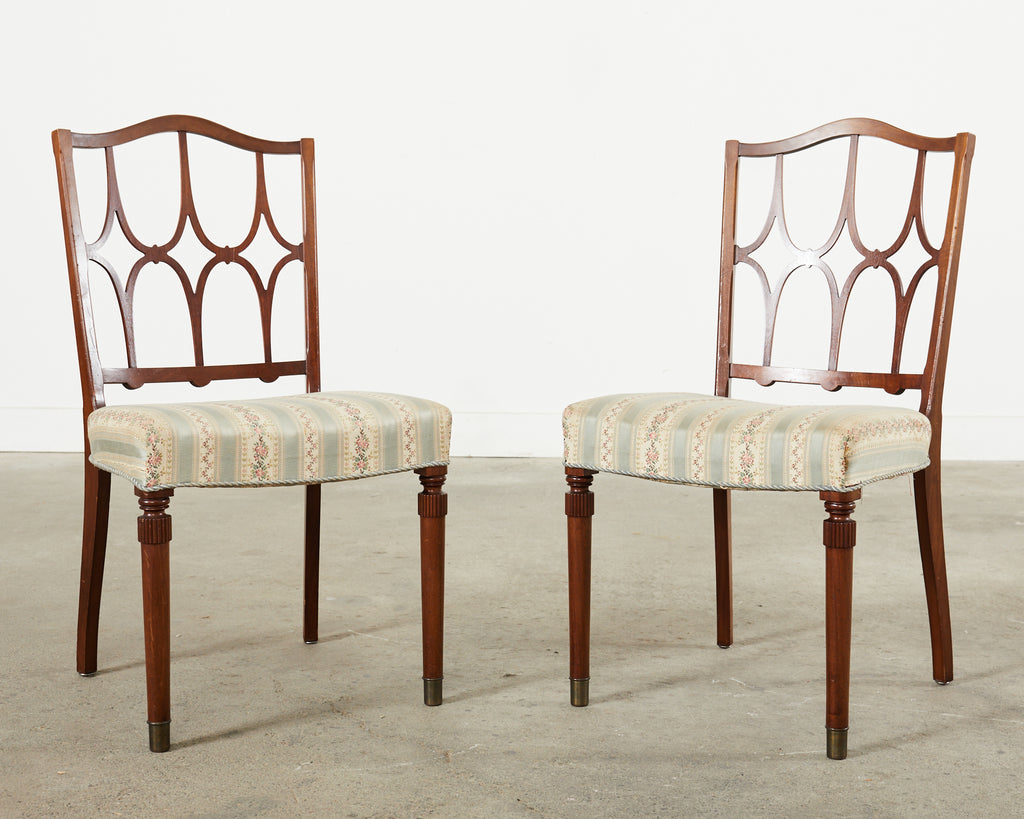 Set of Six Billy Haines Style Midcentury Dining Chairs