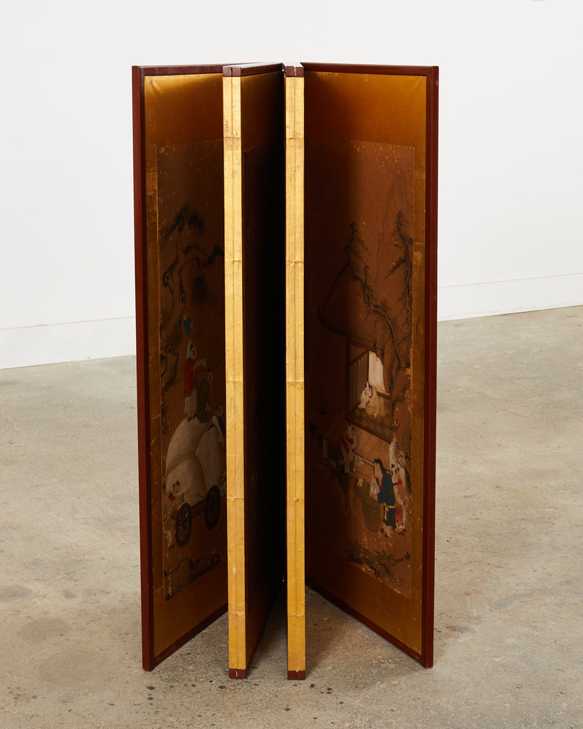 Japanese Edo Six Panel Screen Chinese Children at Play