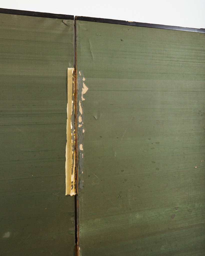 Japanese Meiji Six Panel Screen Kano School Bird Waterscape