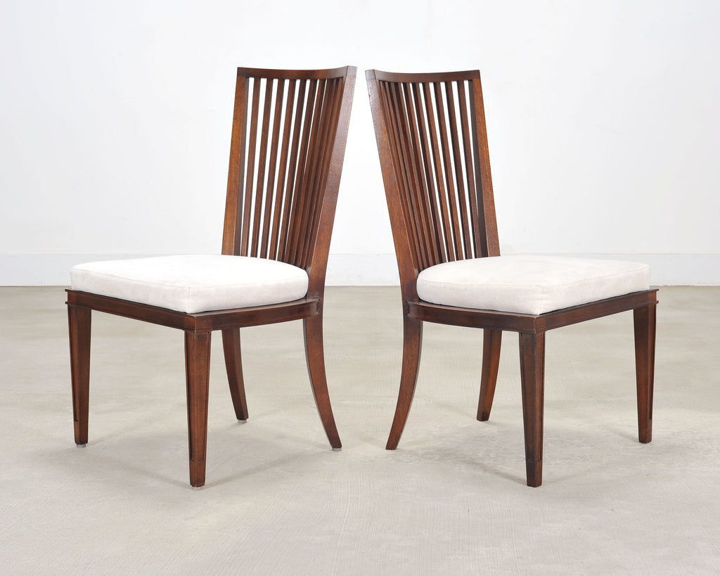 Set of Six Barbara Barry for Baker Spindle Back Dining Chairs