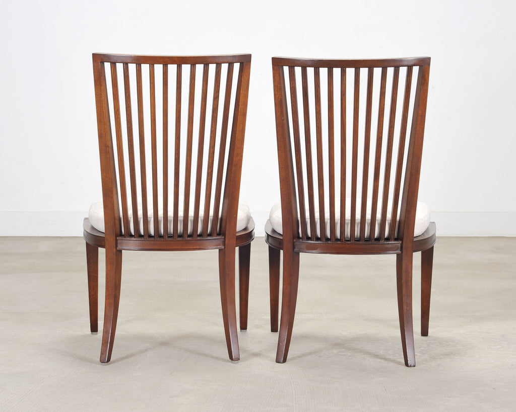 Set of Six Barbara Barry for Baker Spindle Back Dining Chairs