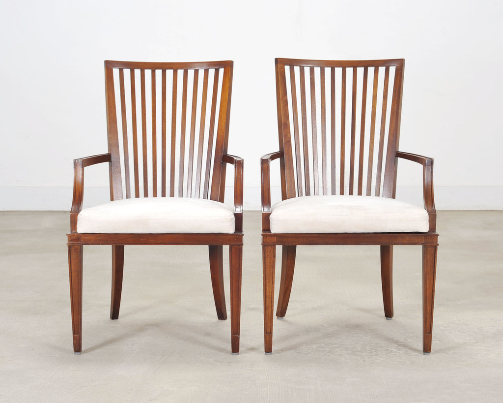 Set of Six Barbara Barry for Baker Spindle Back Dining Chairs