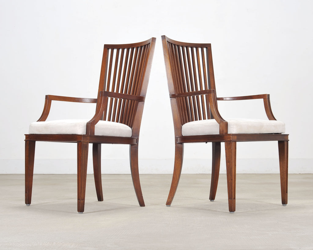 Set of Six Barbara Barry for Baker Spindle Back Dining Chairs