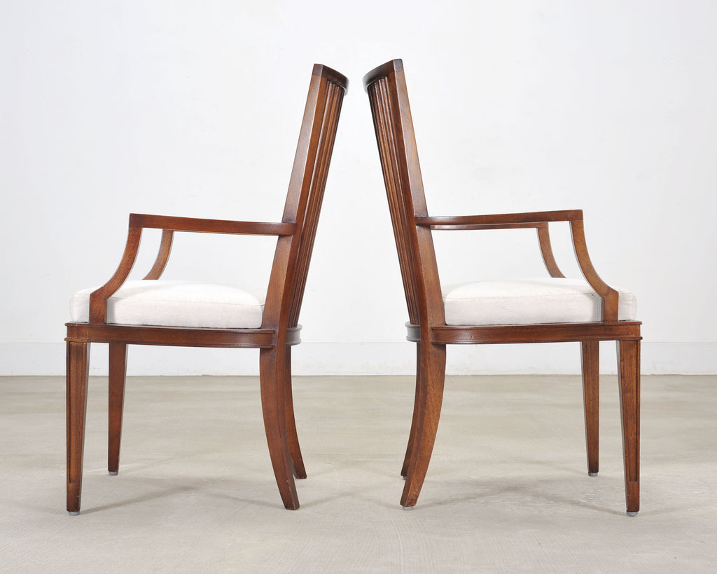 Set of Six Barbara Barry for Baker Spindle Back Dining Chairs