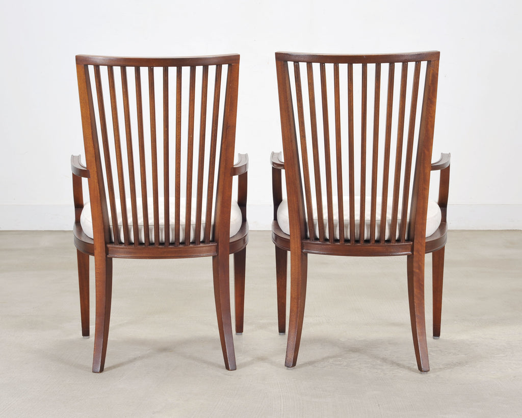 Set of Six Barbara Barry for Baker Spindle Back Dining Chairs