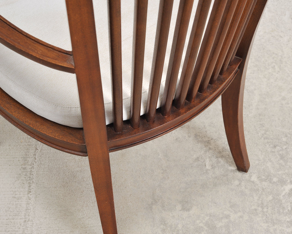Set of Six Barbara Barry for Baker Spindle Back Dining Chairs