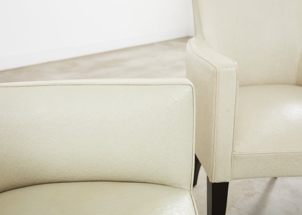 Set of Six John Hutton for Holly Hunt Leather Dining Chairs