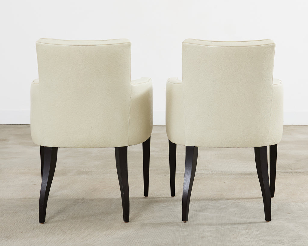 Set of Six John Hutton for Holly Hunt Leather Dining Chairs