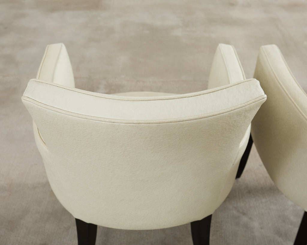 Set of Six John Hutton for Holly Hunt Leather Dining Chairs