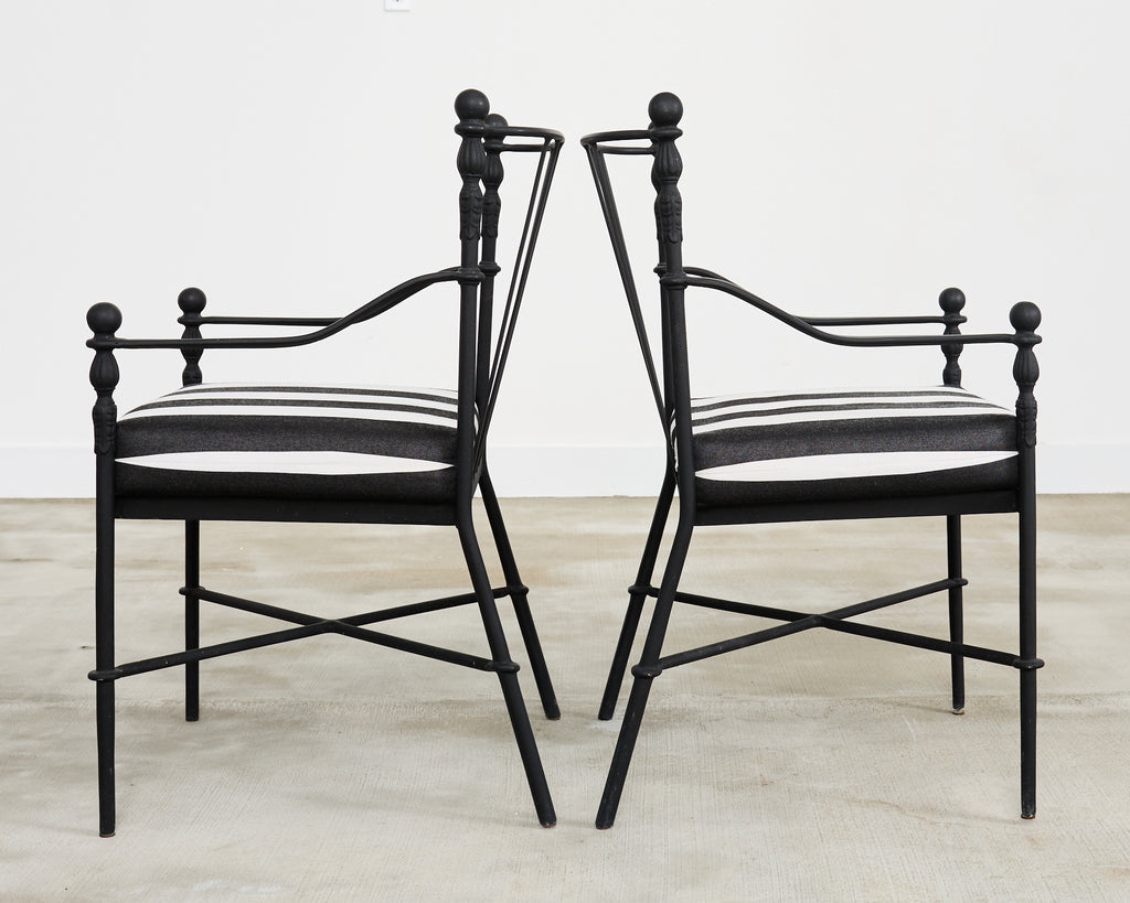 Set of Six Michael Taylor Montecito Garden Dining Armchairs