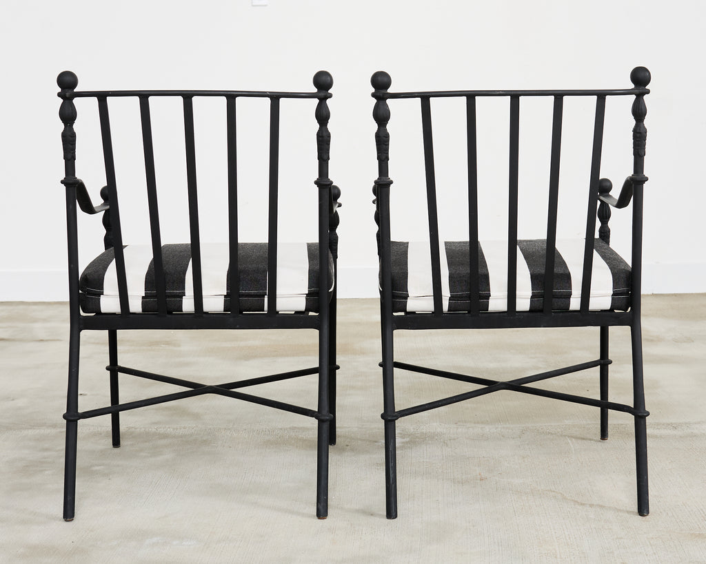 Set of Six Michael Taylor Montecito Garden Dining Armchairs