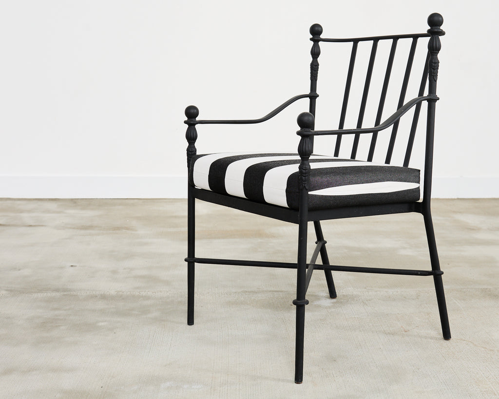 Set of Six Michael Taylor Montecito Garden Dining Armchairs