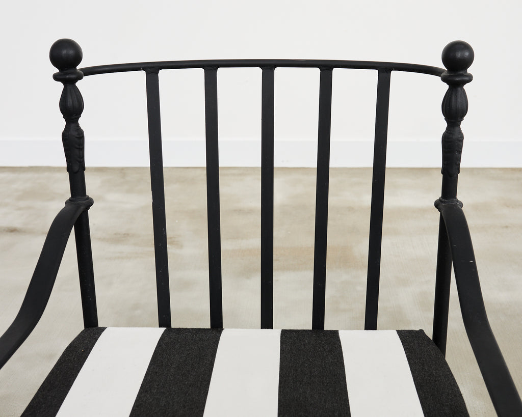 Set of Six Michael Taylor Montecito Garden Dining Armchairs