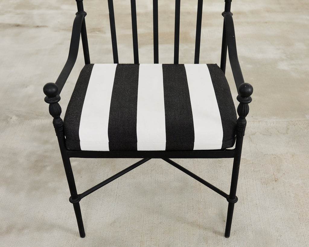 Set of Six Michael Taylor Montecito Garden Dining Armchairs