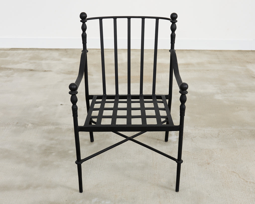 Set of Six Michael Taylor Montecito Garden Dining Armchairs