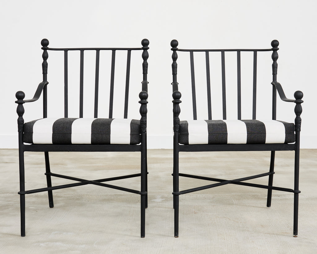 Set of Six Michael Taylor Montecito Garden Dining Armchairs