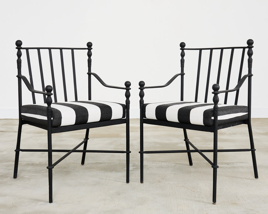 Set of Six Michael Taylor Montecito Garden Dining Armchairs