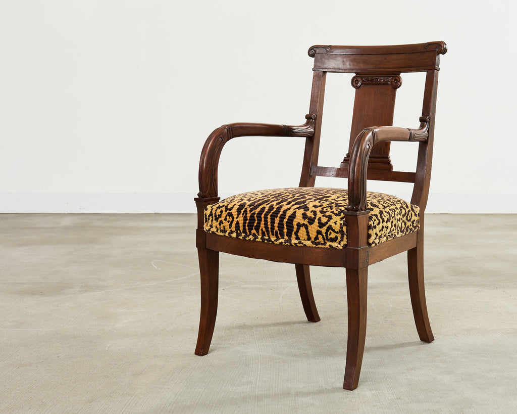 Set of Six English Regency Style Anglo-Indian Dining Chairs