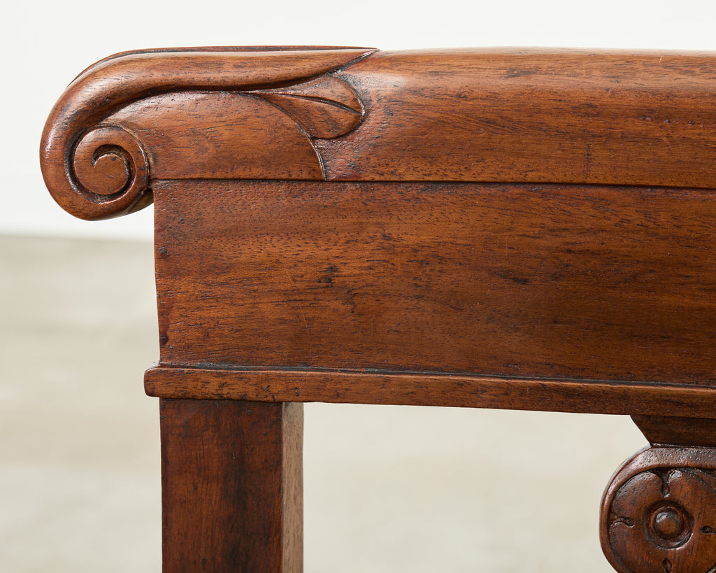 Set of Six English Regency Style Anglo-Indian Dining Chairs