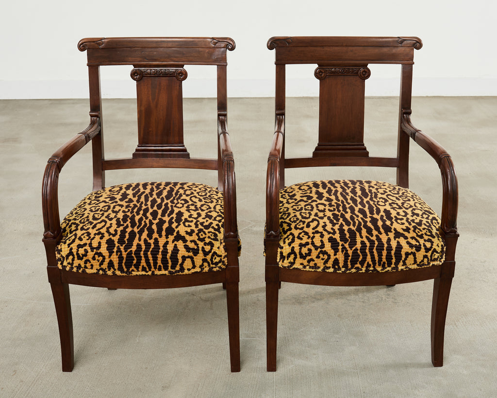 Set of Six English Regency Style Anglo-Indian Dining Chairs