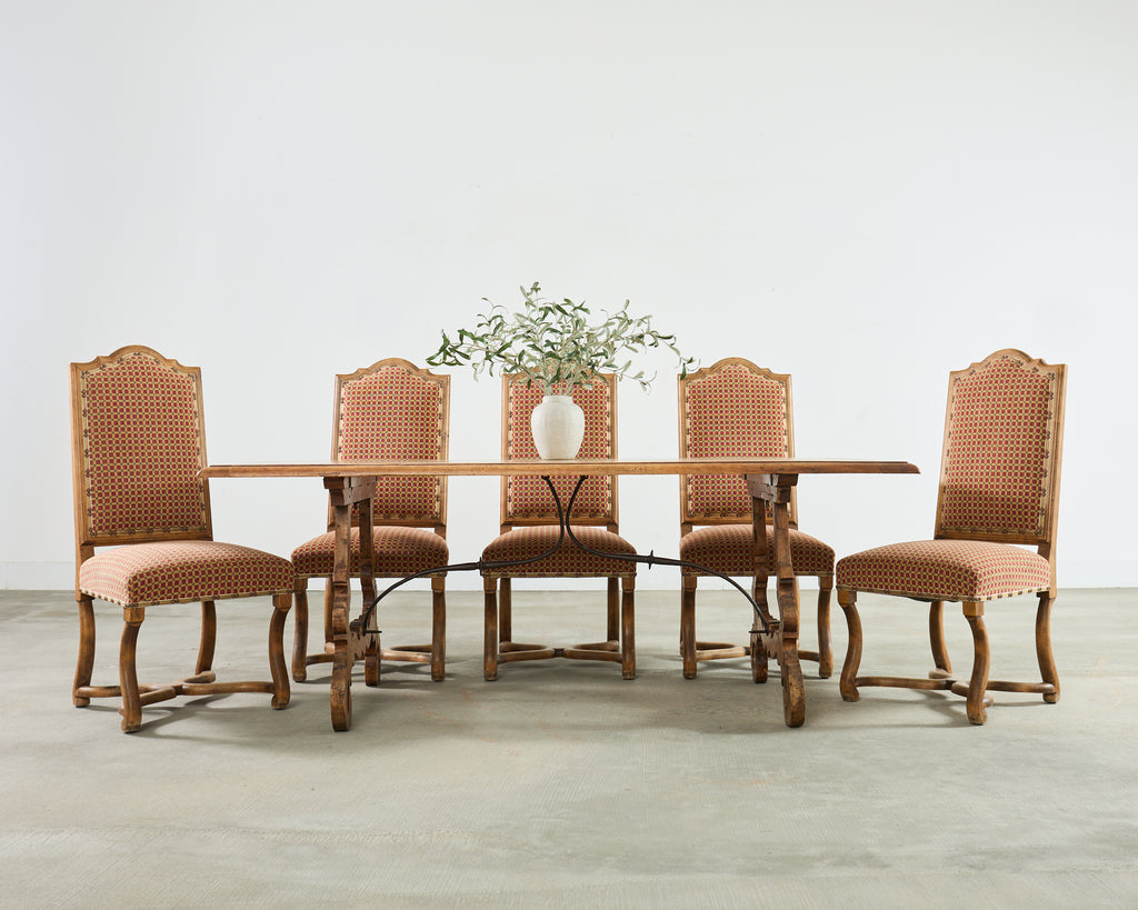 Set of Six Minton-Spidell Louis XIII Os de Mouton Dining Chairs