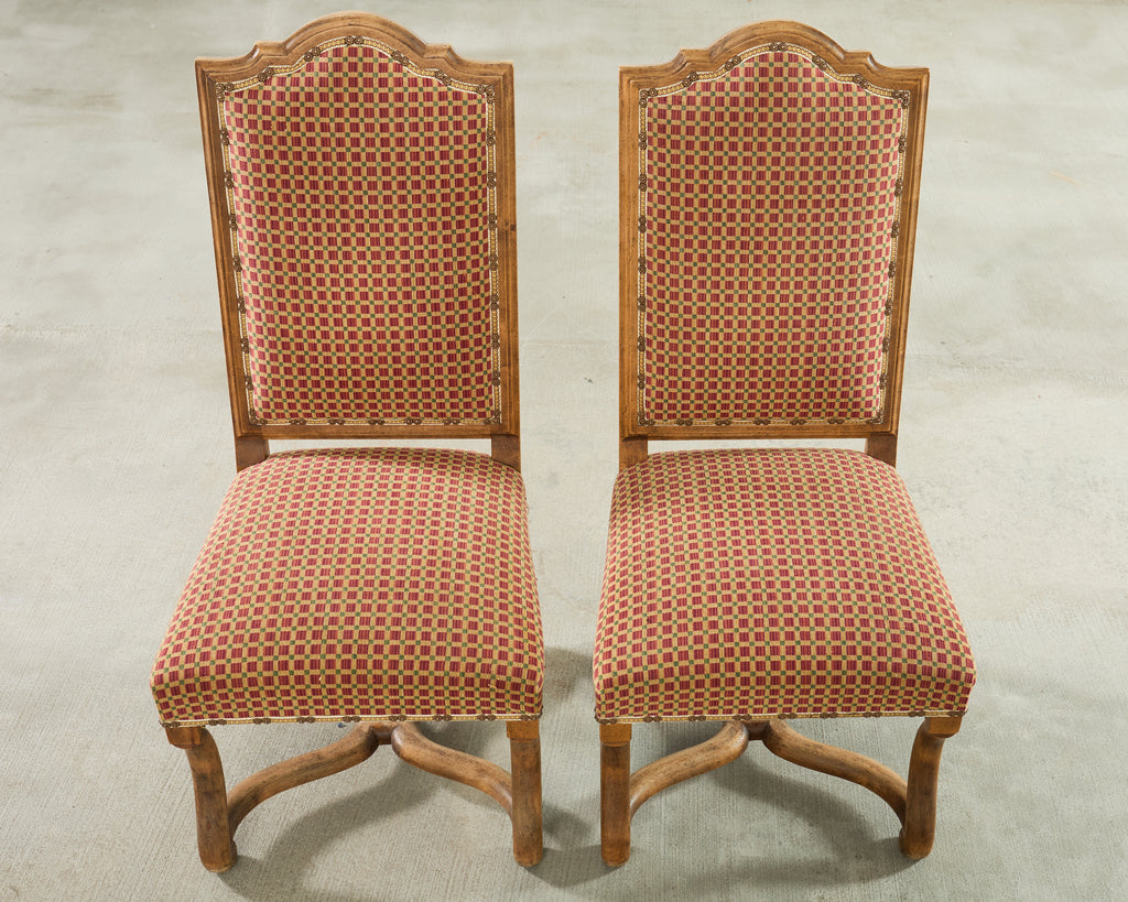 Set of Six Minton-Spidell Louis XIII Os de Mouton Dining Chairs