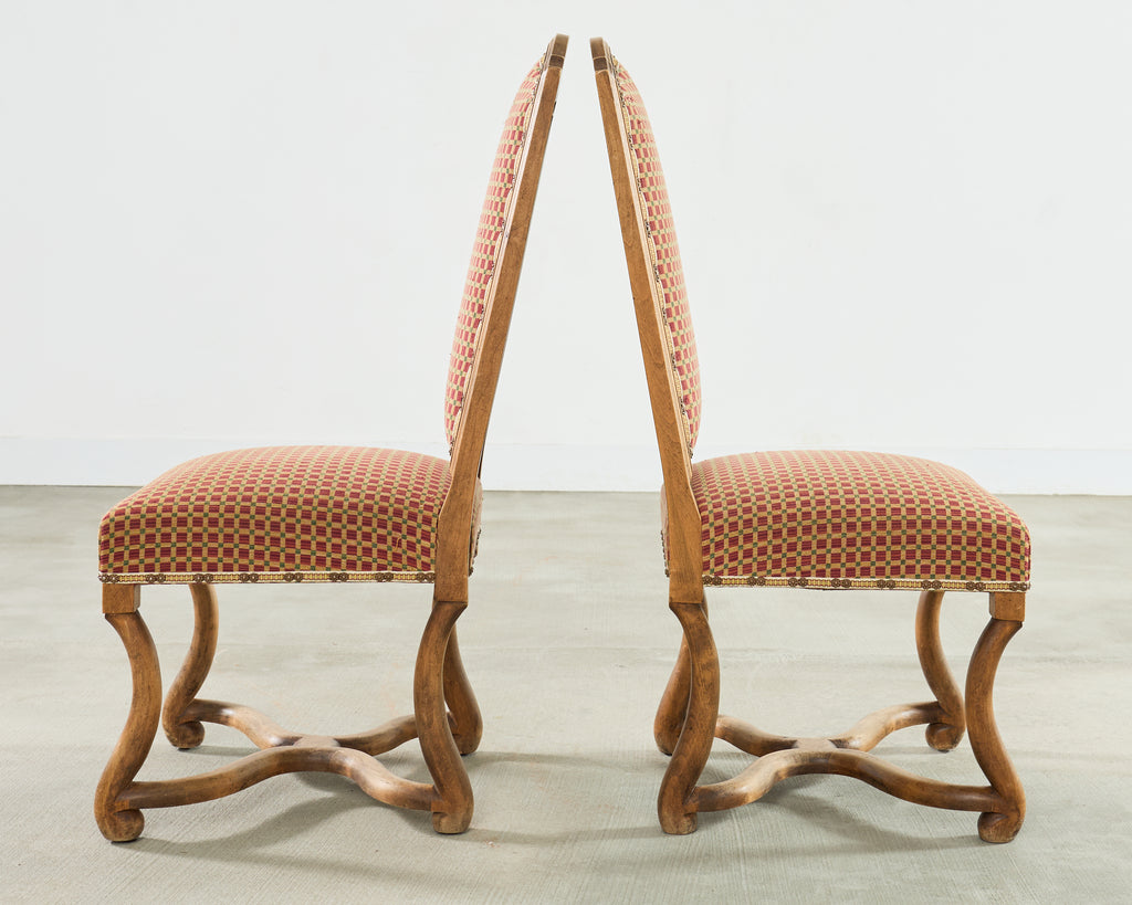 Set of Six Minton-Spidell Louis XIII Os de Mouton Dining Chairs