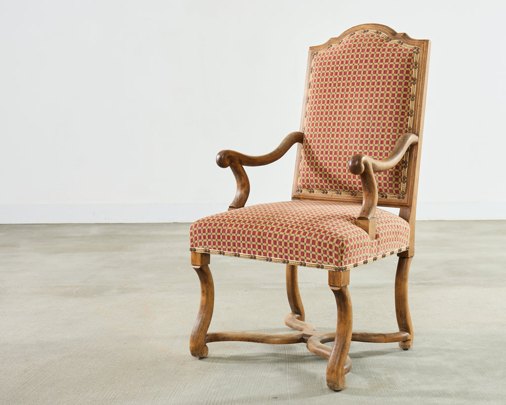 Set of Six Minton-Spidell Louis XIII Os de Mouton Dining Chairs