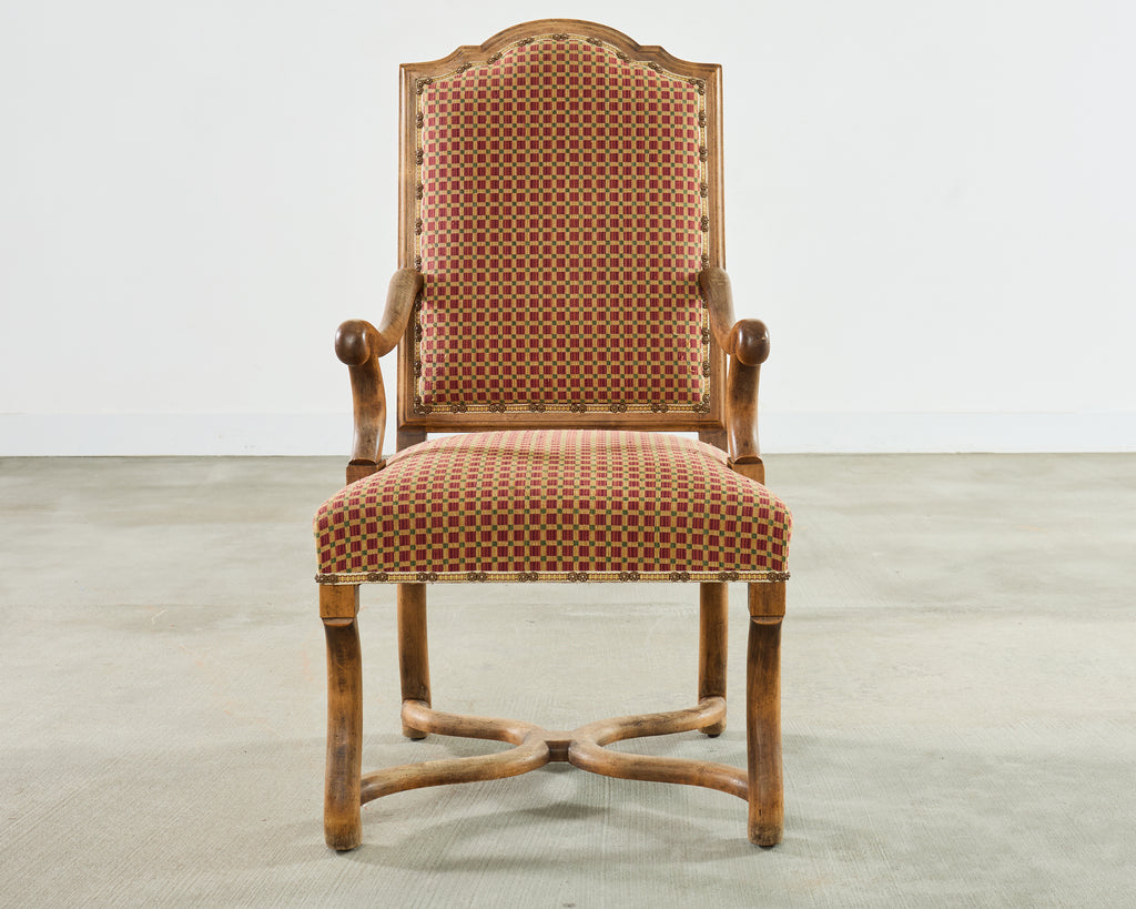 Set of Six Minton-Spidell Louis XIII Os de Mouton Dining Chairs