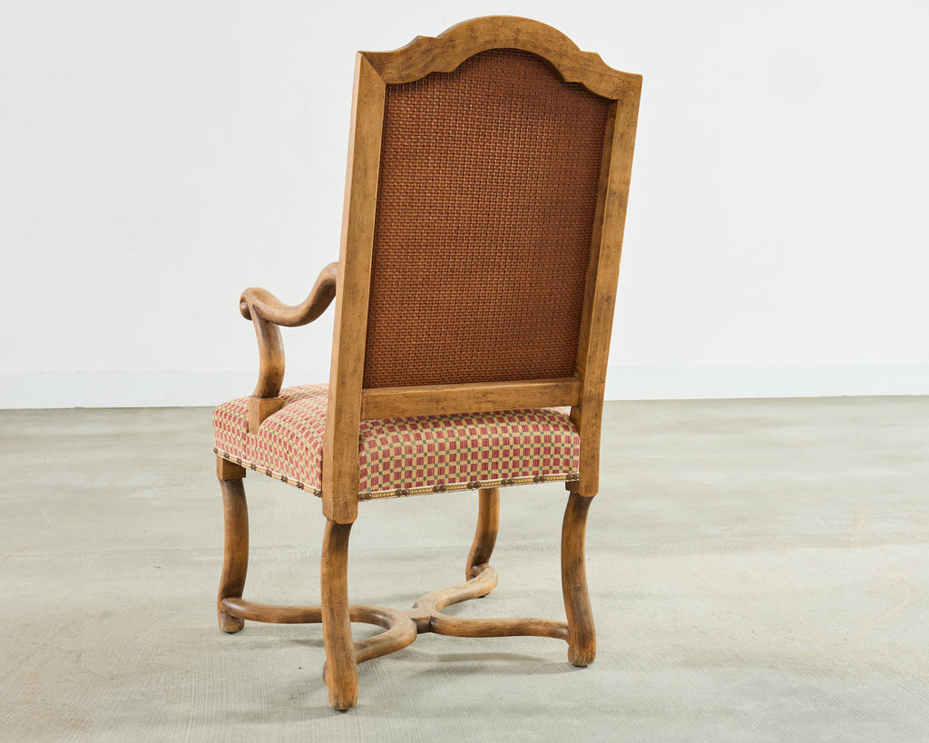 Set of Six Minton-Spidell Louis XIII Os de Mouton Dining Chairs