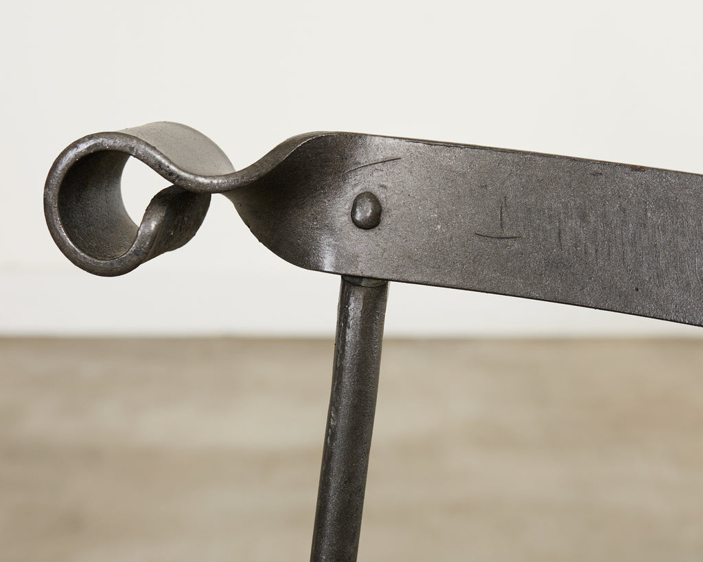 Set of Six Iron Windsor Chairs by Munder Skiles