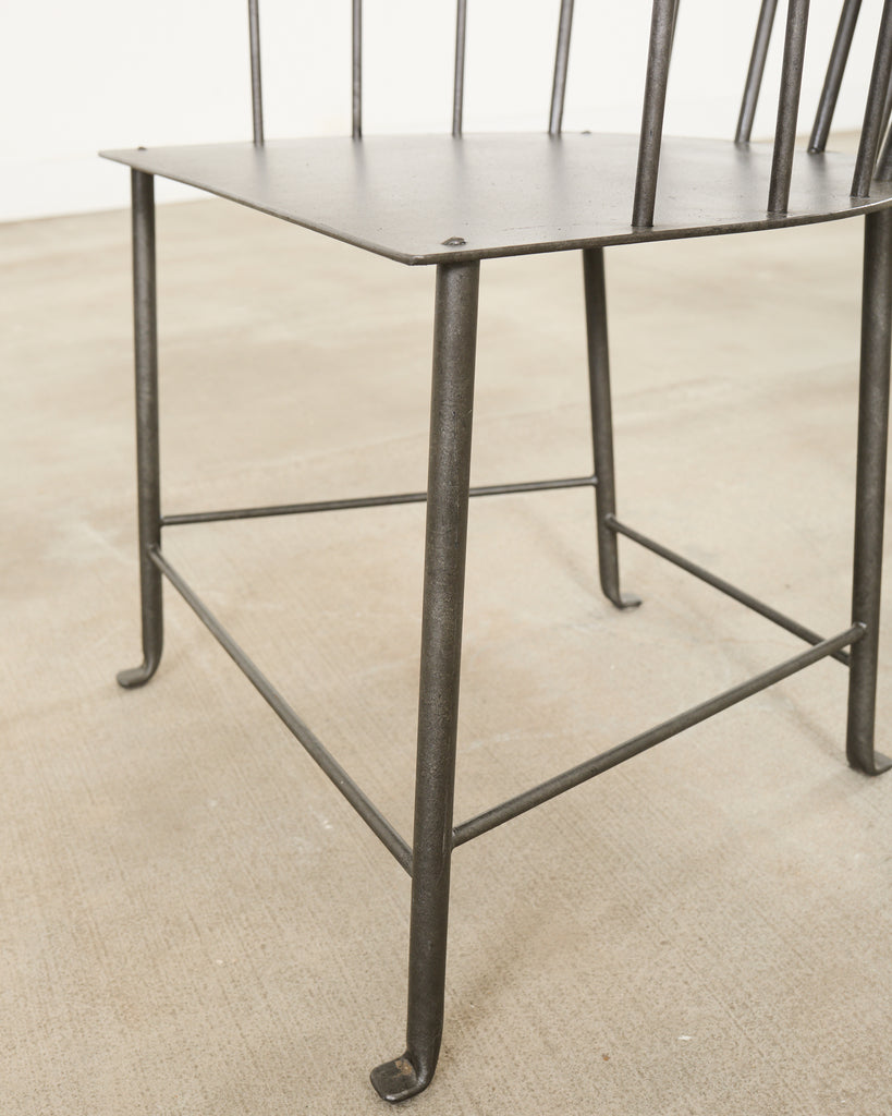 Set of Six Iron Windsor Chairs by Munder Skiles