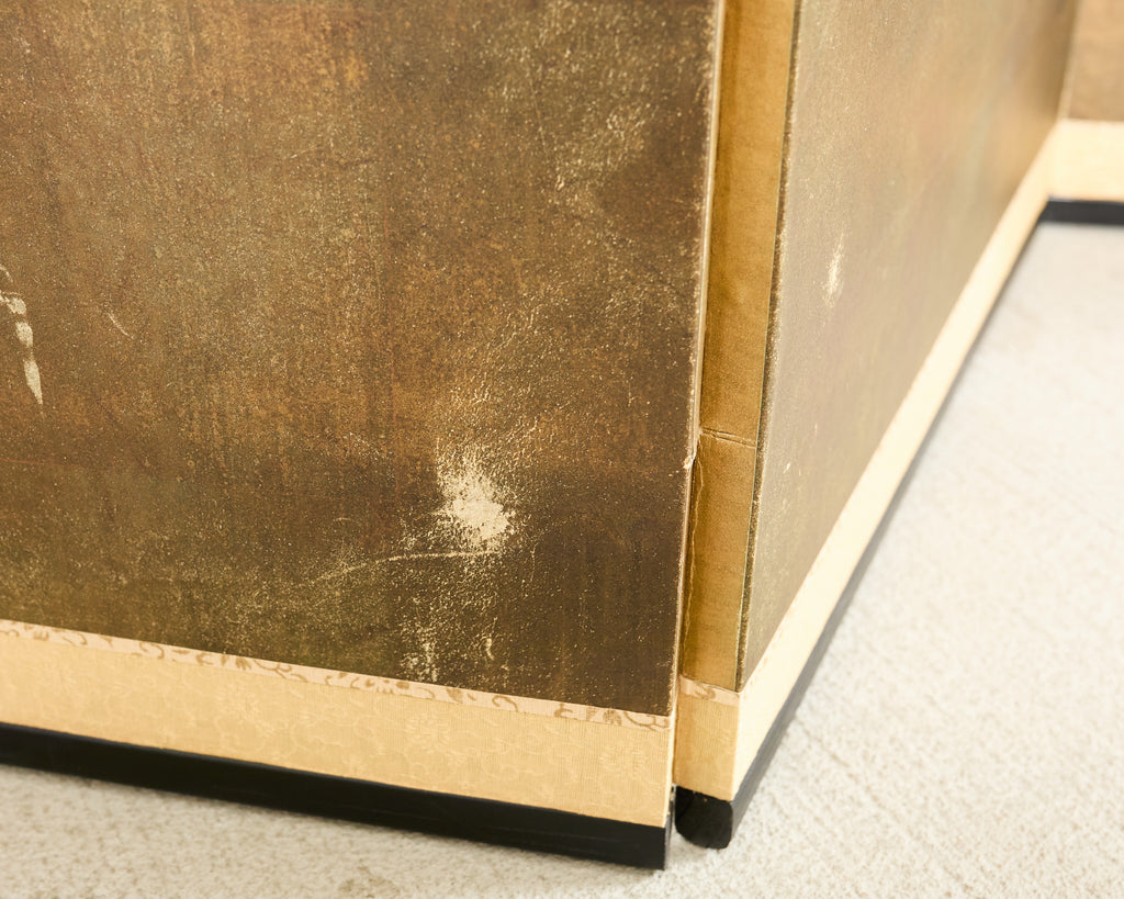 Japanese Showa Six Panel Screen Mountain Landscape