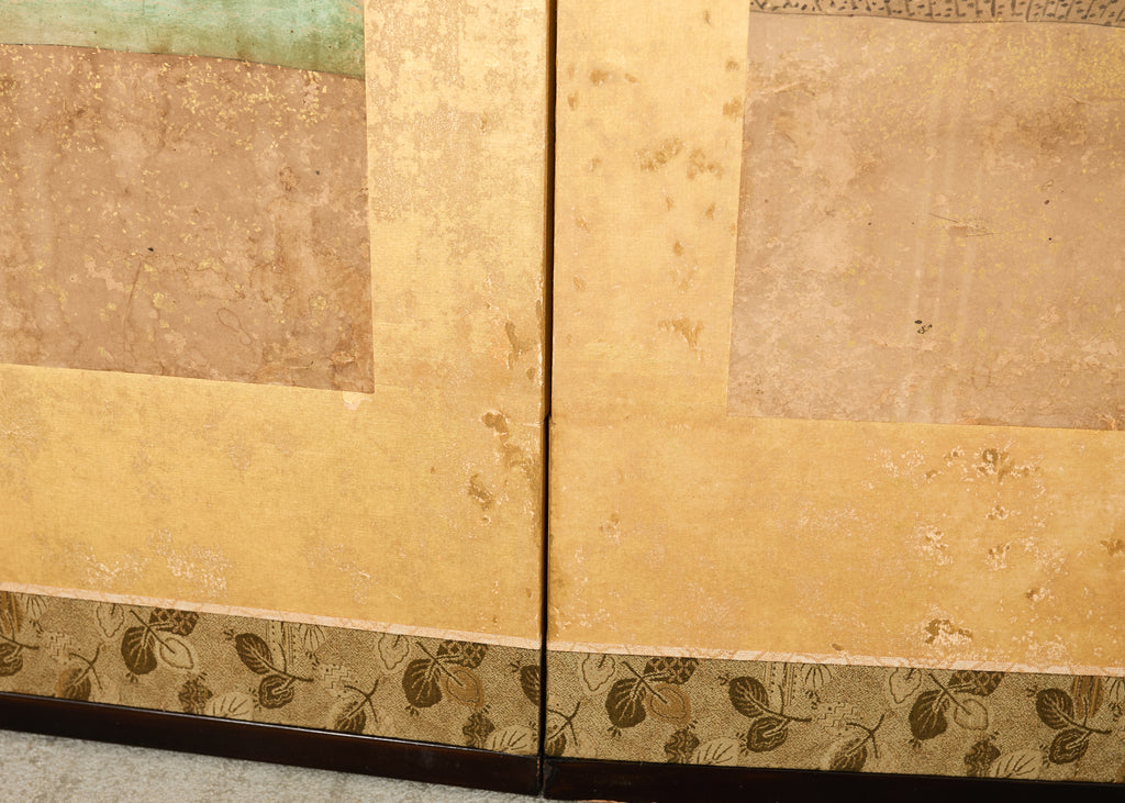 19th Century Japanese Edo Six Panel Screen Scenes of Kyoto