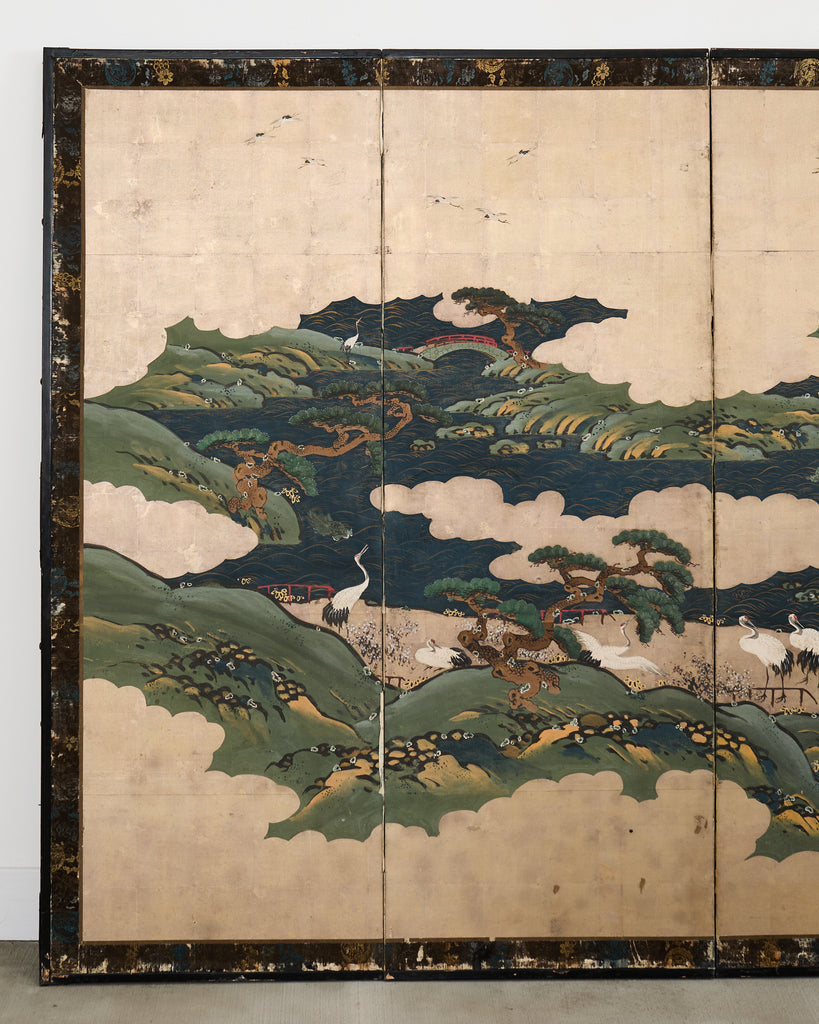 Japanese Edo Screen Kano School Isle of Immortals