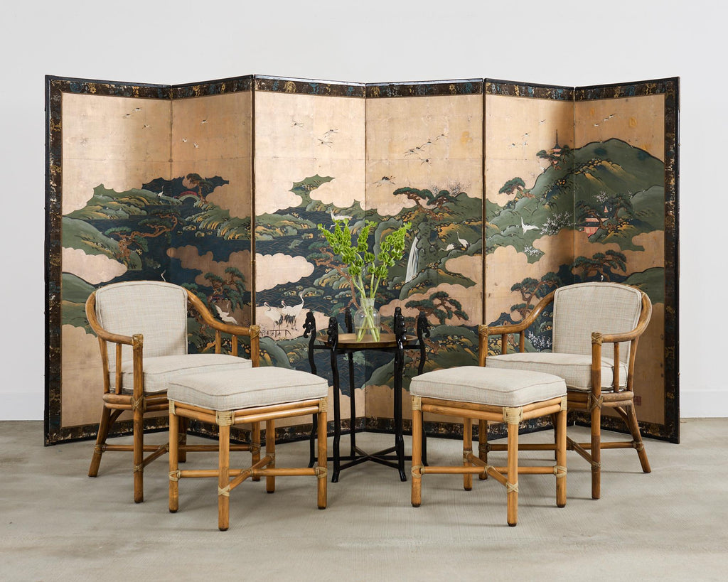 Japanese Edo Screen Kano School Isle of Immortals