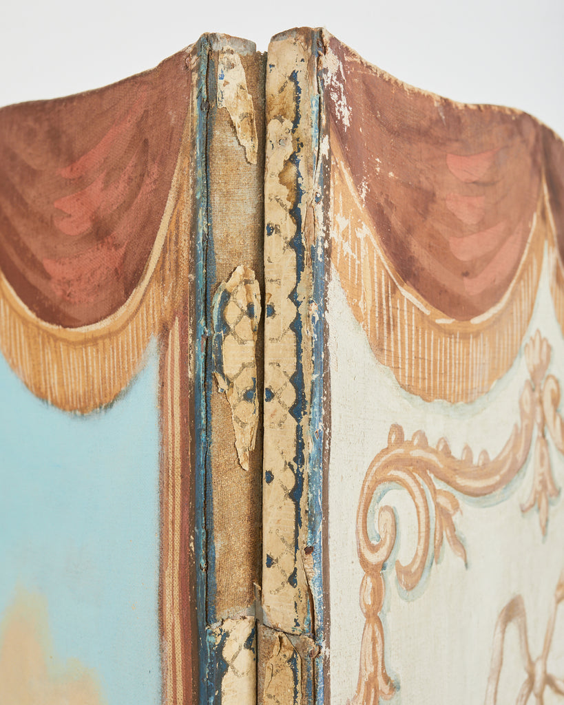 19th Century French Grand Tour Style Eight Panel Painted Screen