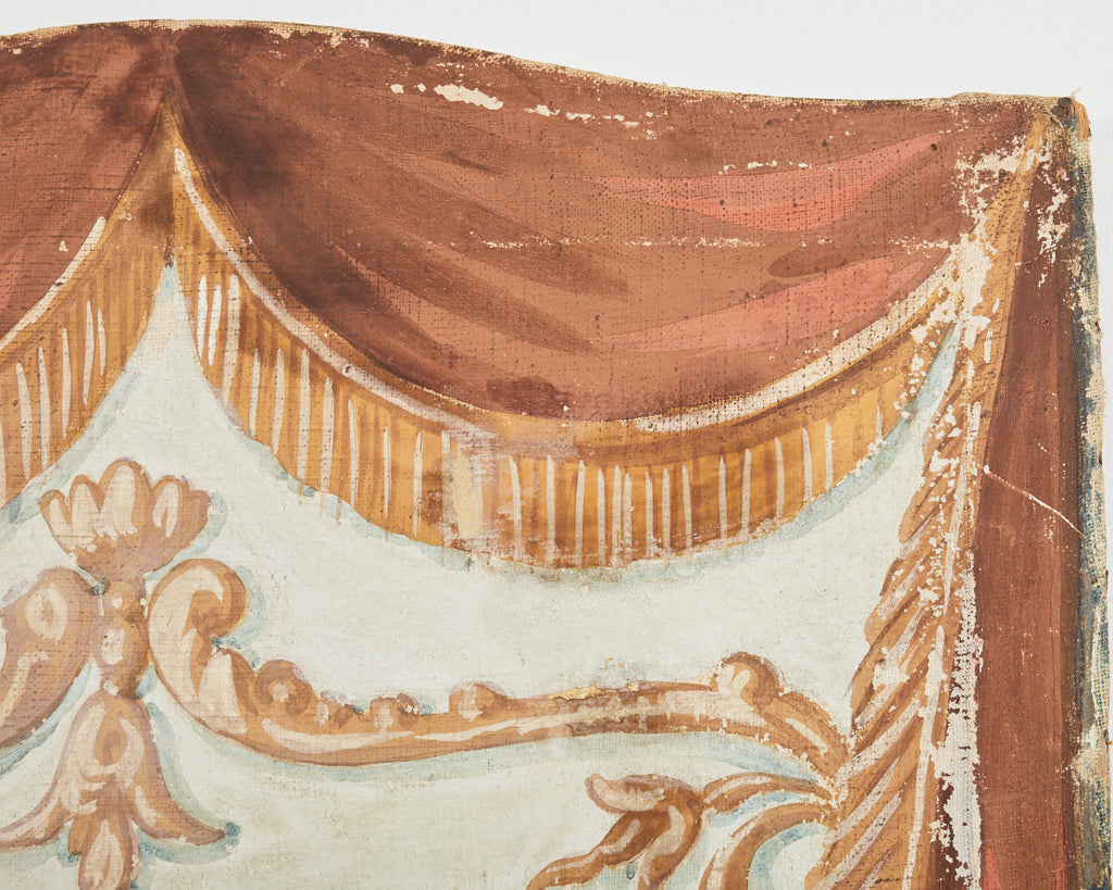 19th Century French Grand Tour Style Eight Panel Painted Screen