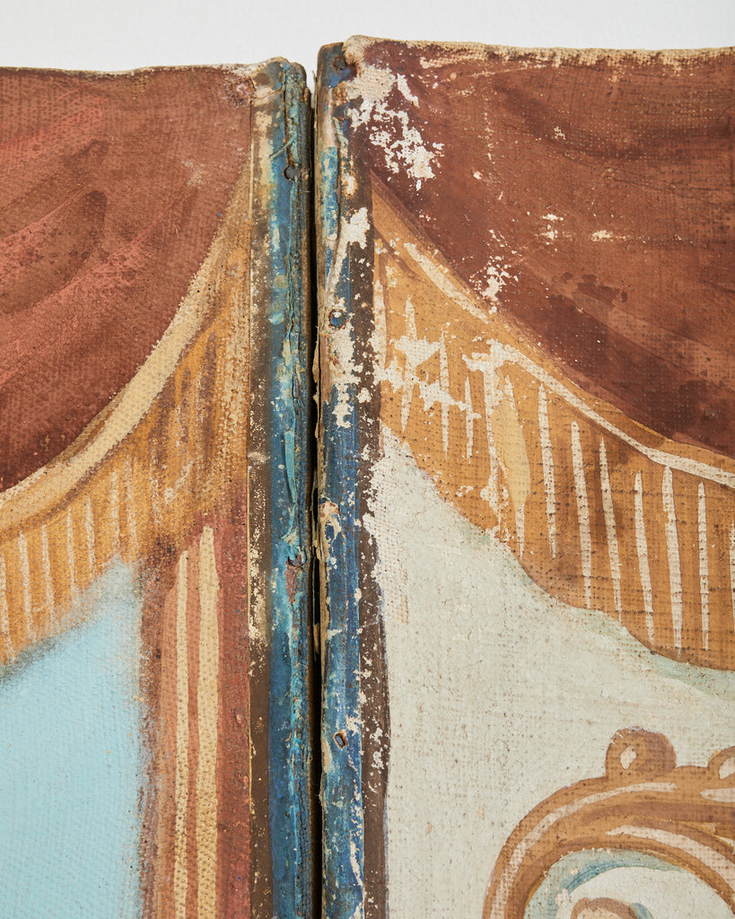 19th Century French Grand Tour Style Eight Panel Painted Screen