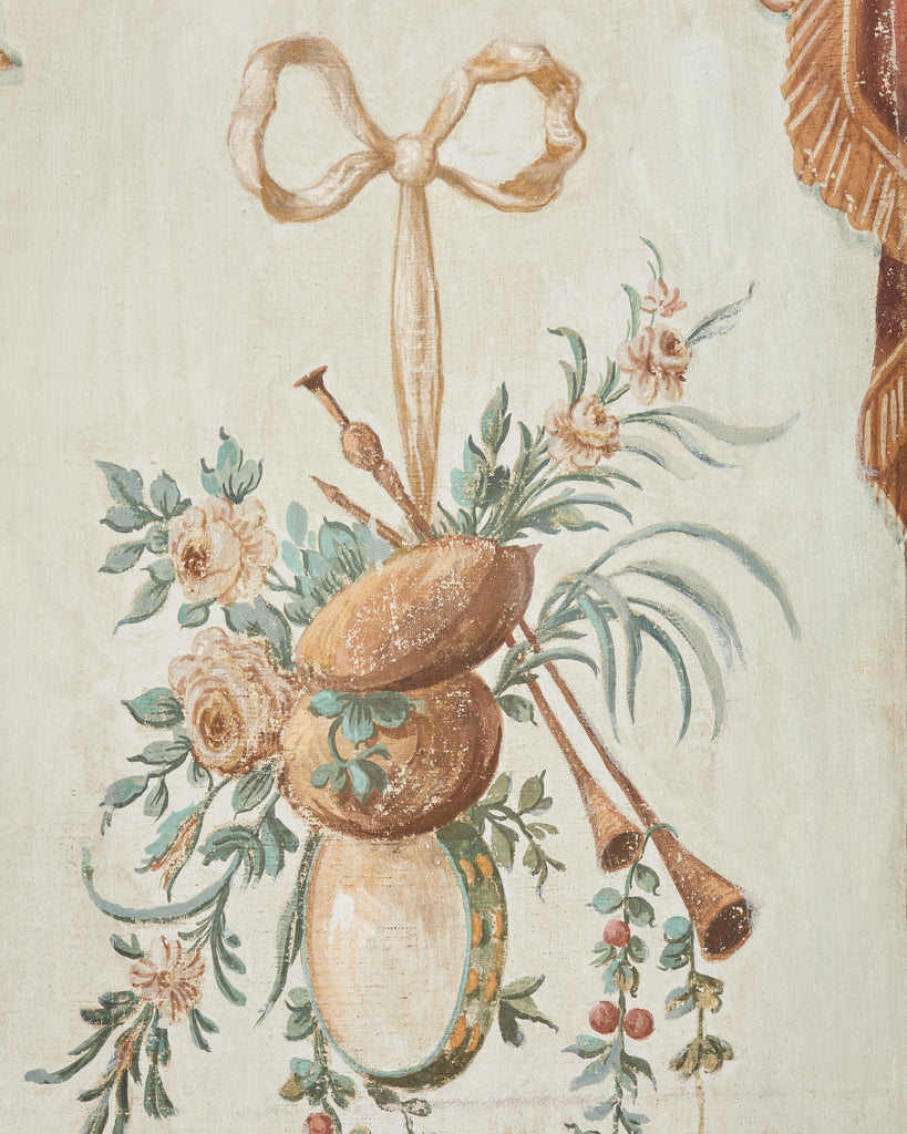 19th Century French Grand Tour Style Eight Panel Painted Screen