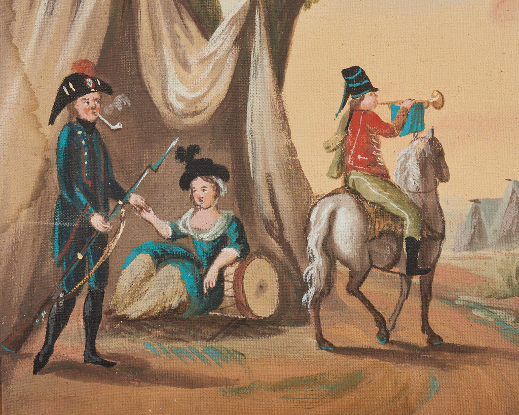 19th Century French Grand Tour Style Eight Panel Painted Screen