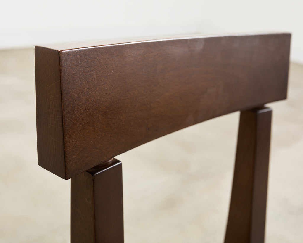 Set of Eight Italian Promemoria Attributed Leather Dining Chairs