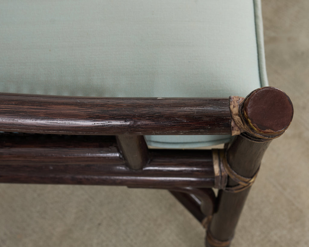 Set of Seven McGuire Rattan Cane Belden Dining Chairs