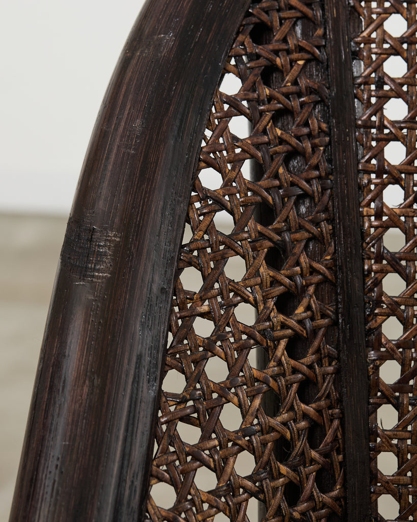 Set of Seven McGuire Rattan Cane Belden Dining Chairs