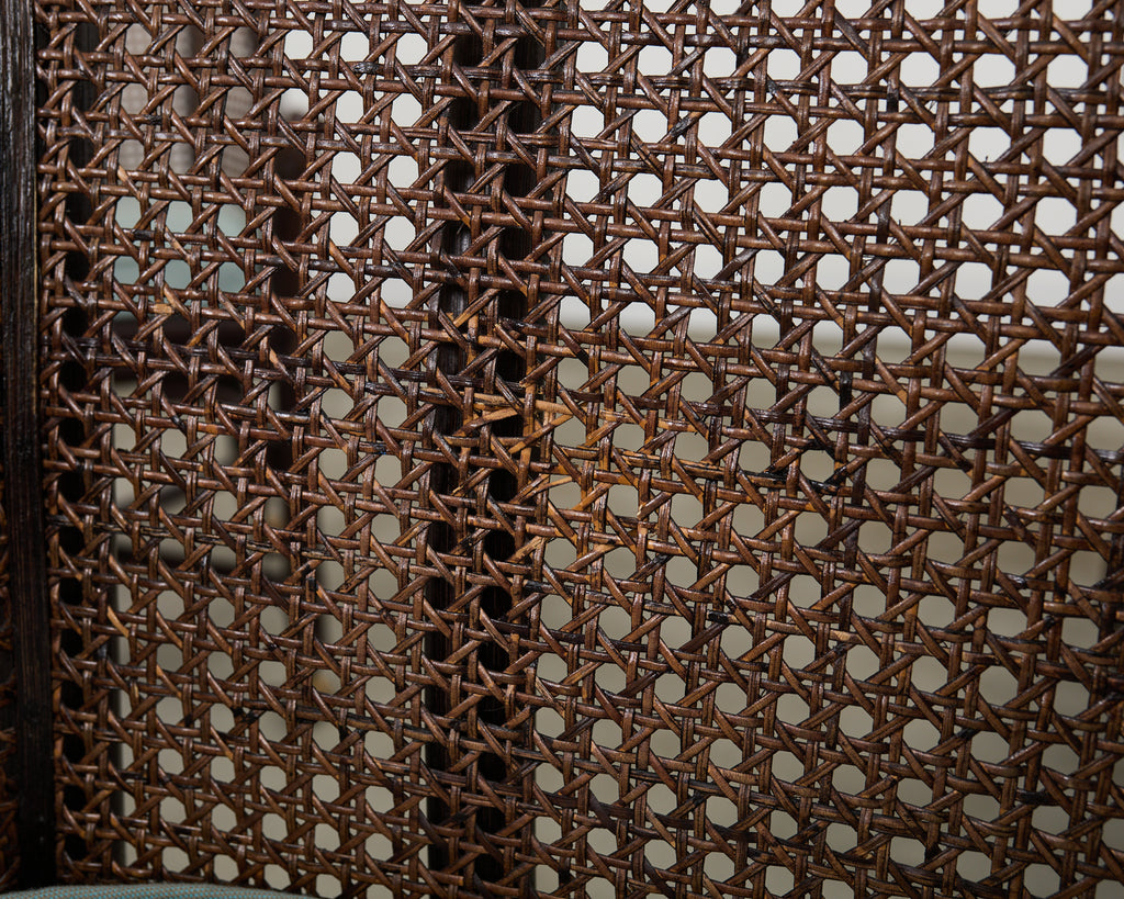 Set of Seven McGuire Rattan Cane Belden Dining Chairs