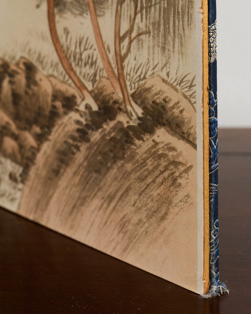 Chinese Eight Panel Folding Table Screen Landscapes Poems