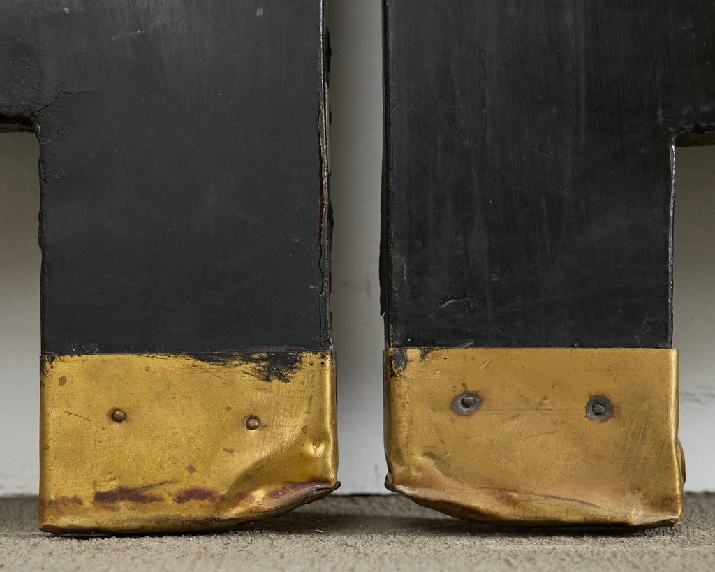 Chinese Export Eight Panel Coromandel Screen Pagoda Courtyard