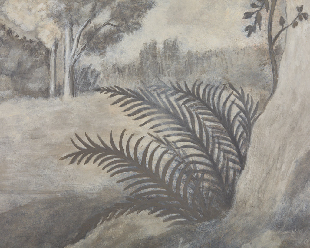 Dennis and Leen Eight Panel Screen Neoclassical Grisaille Landscape