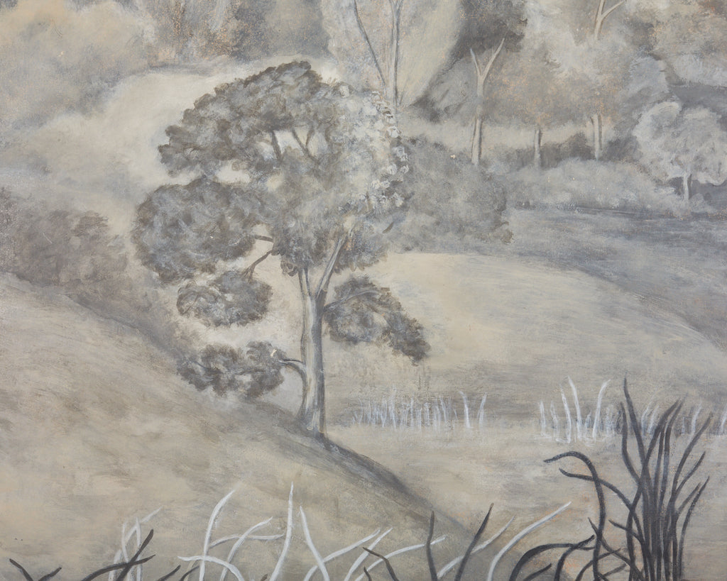 Dennis and Leen Eight Panel Screen Neoclassical Grisaille Landscape